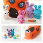 Free Adorable Mini Family of Traveling Rabbits Crochet Pattern