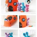 Free Adorable Mini Family of Traveling Rabbits Crochet Pattern