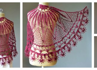 Corona Shawl Free Crochet Pattern