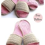 Mom’s Spa Slippers Free Crochet Pattern