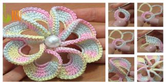 3D Spiral 8-Petal Crochet Flower Trim Around Video Tutorial