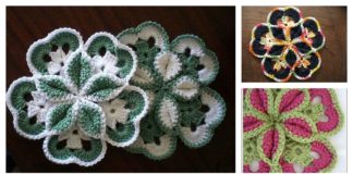 Crochet Flower Starburst Hotpad Free Pattern