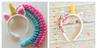 Crochet Unicorn Headband Free Pattern and Paid