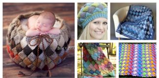 Entrelac Pouch Free Knitting Patterns and Projects