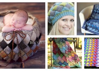 Entrelac Pouch Free Knitting Patterns and Projects