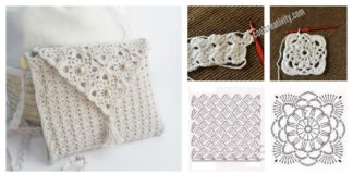 Pretty Crochet Handbag with Graphics