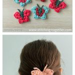 Uma Beautiful Butterfly Hair Clips Free Pattern