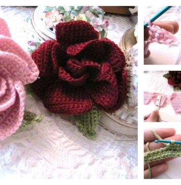 Beautiful Crochet Rose Flower Free Pattern