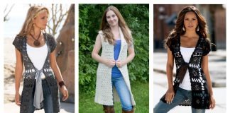 Beautiful Long Vest Free Crochet Pattern