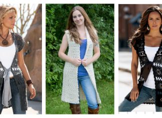 Beautiful Long Vest Free Crochet Pattern