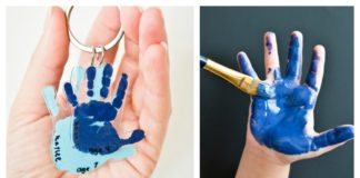 DIY Handprint Keychain