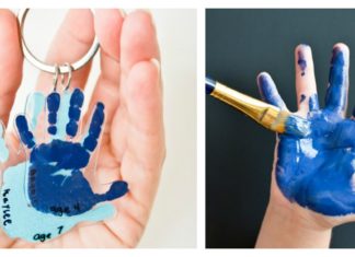 DIY Handprint Keychain