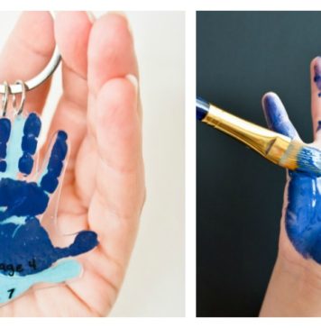 DIY Handprint Keychain