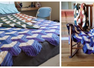 Free 3D Illusion Diamond Blanket Crochet Pattern