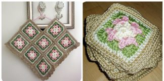 Free Flower Square Kids Poncho Crochet Pattern