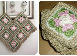 Free Flower Square Kids Poncho Crochet Pattern