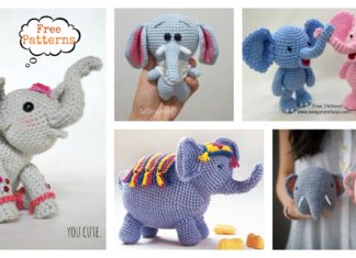 Adorable Crochet Elephant Amigurumi Free Patterns