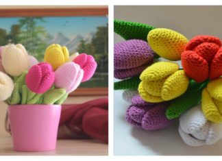 Beautiful Tulip Crochet Pattern and Video Tutorial