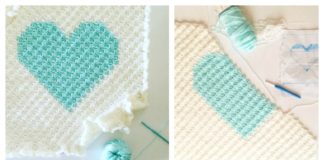 Corner to Corner Heart Blanket Free Crochet Pattern