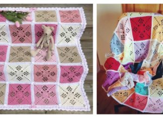 Crochet Victorian Lattice Square Blanket Free Pattern