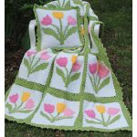 Tulip Afghan Set Crochet Pattern