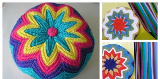 Pinwheel Pillow Free Crochet Pattern