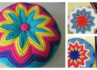 Pinwheel Pillow Free Crochet Pattern