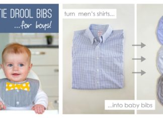 DIY Baby Bow Tie Drool Bib From a Shirt