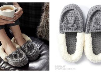 Family Moccasins Slippers Free Crochet Pattern and Video Tutorial