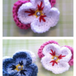 Pansy Flower Free Crochet Pattern