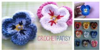 Pansy Flower Free Crochet Pattern
