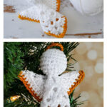 Granny Square Angel Christmas Ornament Free Crochet Pattern