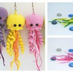 Happy Jellyfish Amigurumi Keychain Free Crochet Pattern