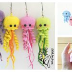 Happy Jellyfish Amigurumi Keychain Free Crochet Pattern