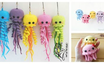 Happy Jellyfish Amigurumi Keychain Free Crochet Pattern