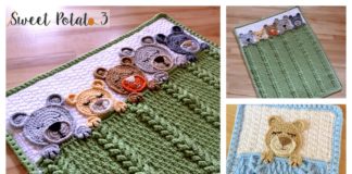 Sleep Tight Teddy Bear Baby Blanket Crochet Pattern