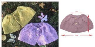 Baby Leaf Cape Free Knitting Pattern