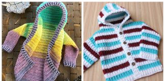 Child Size Hooded Cardigan Free Crochet Pattern