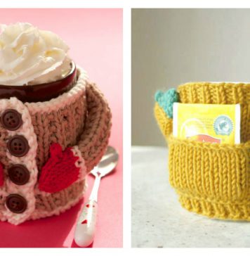 Coffee Cozy Sweaters Free Kniiting Pattern and Video Tutorial