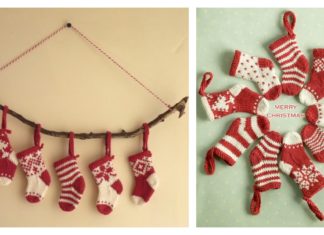 Mini Christmas Stocking Free Knitting Pattern