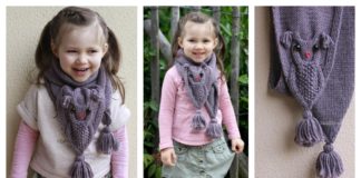 Adorable Owl Scarf Knitting Pattern