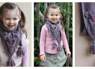 Adorable Owl Scarf Knitting Pattern