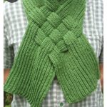 Celtic Knot Looped Scarf Free Knitting Pattern