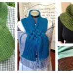 Celtic Knot Looped Scarf Free Knitting Pattern
