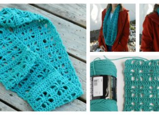 Cube Lace Infinity Scarf Free Crochet Pattern