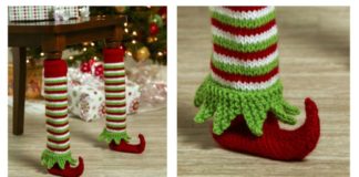 Elf Shoe Table Leg Cover Free Knitting Pattern