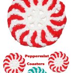 Peppermint Coasters Free Crochet Pattern and Video Tutorial