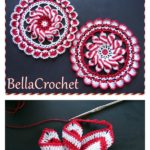 Peppermint Pinwheel Doily Free Crochet Pattern