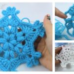 Puff Stitch Snowflake Ornament Crochet Video Tutorial