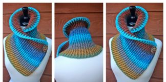 Sassy Autumn Ribbed Cowl Free Crochet Pattern for Beginner